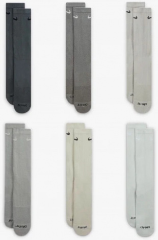 Шкарпетки Nike U NK ED PLS CSH CRW 6PR - 132 різнокольорові (6 пар) SX6897-991