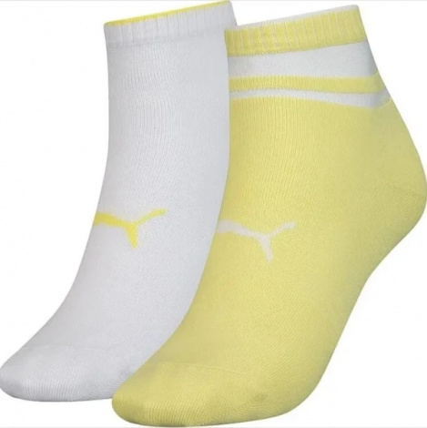 Носки женские Puma SHORT SOCK STRUCTURE 2P WOMEN бело-желтые (2 пары) 103002001-013