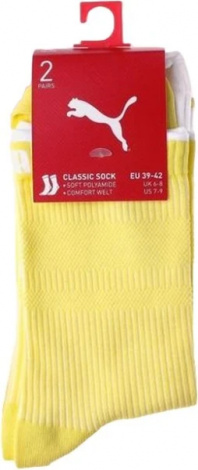 Носки Puma Sock Classic 2P Women Желтый, Белый Унисекс 35-38