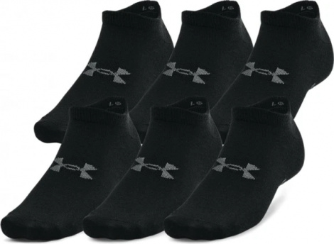 Носки Under Armour ESSENTIAL NO SHOW 6PK черные (6 пар) 1370542-001