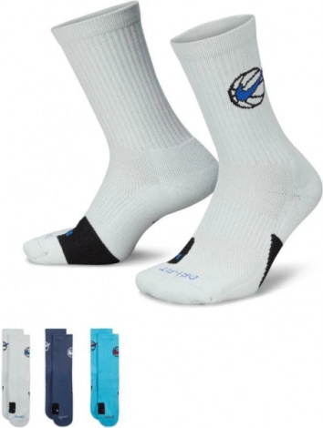 Шкарпетки баскетбольні Nike U NK ED CREW BBALL 3PR різнокольорові (3 пари) DA2123-900