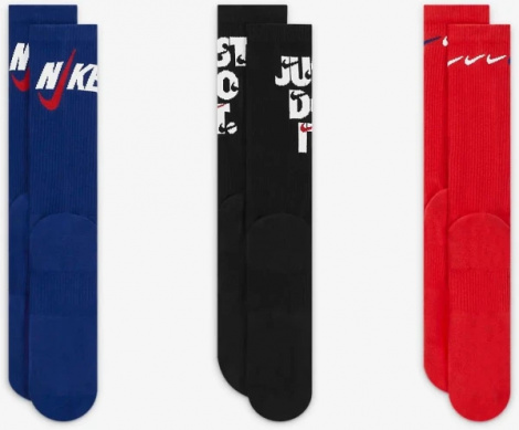 Шкарпетки Nike U NK EVERYDAY PLUS CUSH CREW різнокольорові (3 пари) DH3822-905