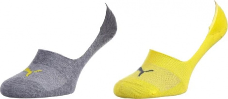 Шкарпетки Puma FOOTIE 2P UNISEX сіро-жовті (2 пари) 141011001-003