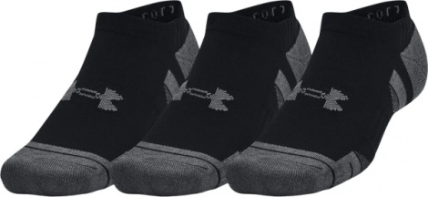 Шкарпетки Under Armour PERFORMANCE COTTON 3PK NS чорно-темно-сірі (3 пари) 1379526-001