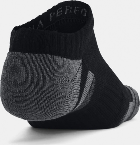 Шкарпетки Under Armour PERFORMANCE COTTON 3PK NS чорно-темно-сірі (3 пари) 1379526-001