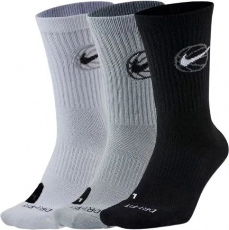 Шкарпетки Nike CREW EVERYDAY BBALL різнокольорові 3 пари DA2123-902