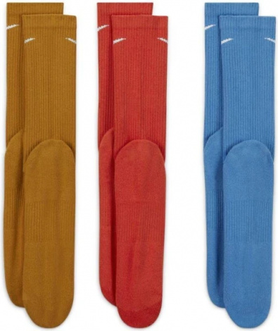 Шкарпетки Nike U NK EVERYDAY PLUS CUSH CREW різнокольорові (3 пари) SX6888-918