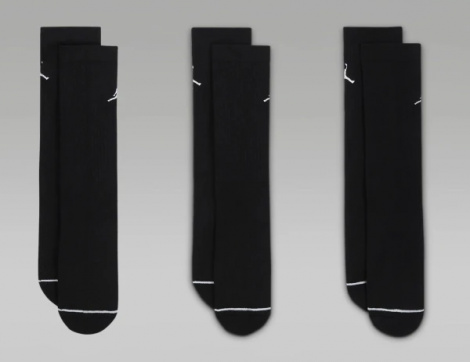 Шкарпетки Nike JORDAN UJ ED CUSH POLY CREW 3PR 144 чорні (3 пари) DX9632-010