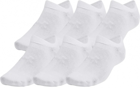 Шкарпетки Under Armour ESSENTIAL NO SHOW 6PK білі (6 пар) 1382611-100