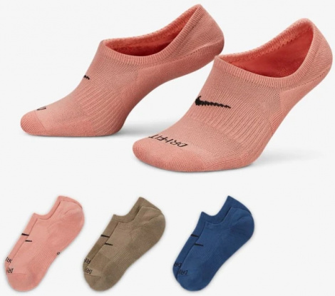 Носки Nike U Nk Everyday Plus Cush Footie Мультиколор Женский 34-38
