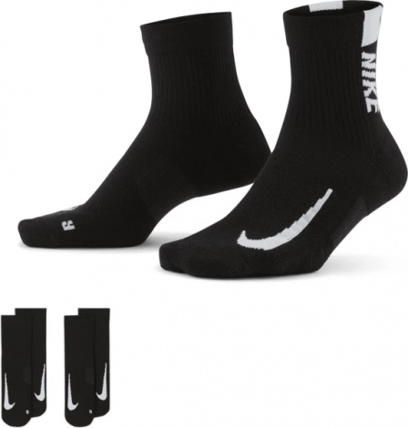Шкарпетки Nike U NK MLTPLIER ANKLE 2PR - 144 чорні SX7556-010