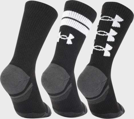 Шкарпетки Under Armour PERF TECH NOV 3PK CREW чорні (3 пари) 1379515-002