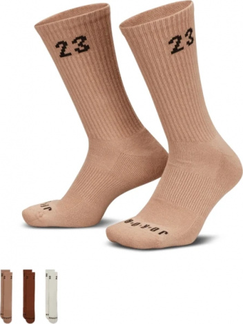 Носки Nike UJ Essential Crew 3Pr 144 Белый, Коричневый, Бежевый Унисекс 38-42