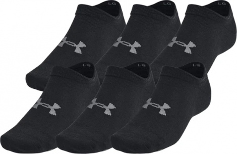 Шкарпетки Under Armour ESSENTIAL NO SHOW 6PK чорні (6 пар) 1382611-001