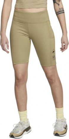 Шорти жіночі Nike W NSW TIGHT SHORT RIB SU оливкові FJ4876-276