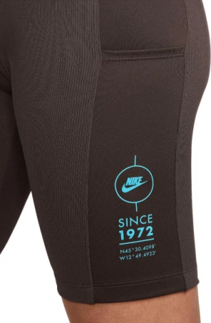 Шорти жіночі Nike W NSW TIGHT SHORT RIB SU коричневі FJ4876-220