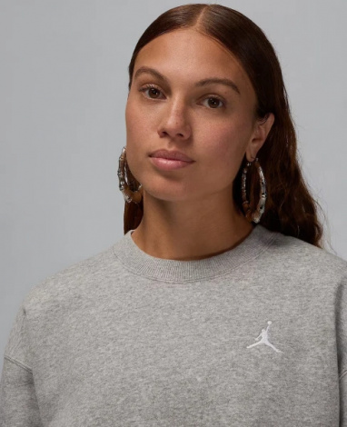 Світшот жіночий Nike JORDAN BROOKLYN FLEECE CREW-NECK SWEATSHIRT сірий FV7074-063