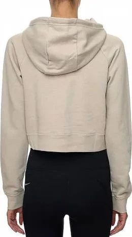 Толстовка жіноча Nike W NSW ESSNTL FLC GX CROP HDY бежева CJ6327-206