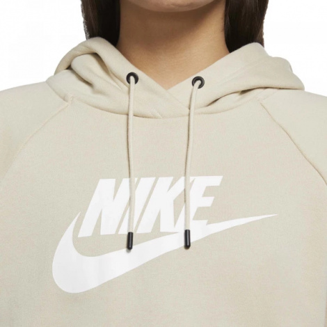 Толстовка жіноча Nike W NSW ESSNTL FLC GX CROP HDY бежева CJ6327-206
