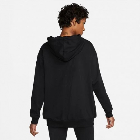 Толстовка жіноча Nike W NSW JRSY OS FZ HOODIE чорна DM6415-010