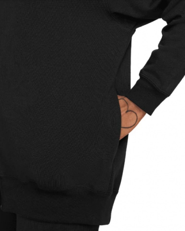 Толстовка жіноча Nike W NSW JRSY OS FZ HOODIE чорна DM6415-010