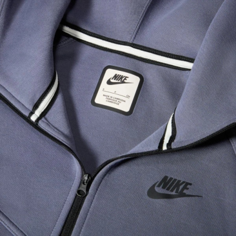 Толстовка жіноча Nike W TCH FLC WR FZ HDY темно-сіра FB8338-003