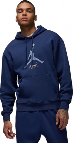 Толстовка Nike JORDAN MJ ESS FLC BASELINE HOODIE темно-синя FD7545-410