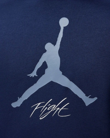 Толстовка Nike JORDAN MJ ESS FLC BASELINE HOODIE темно-синя FD7545-410