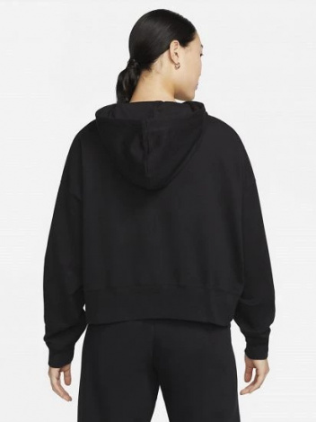 Толстовка жіноча Nike W NSW JRSY OS PO HOODIE чорна DM6417-010