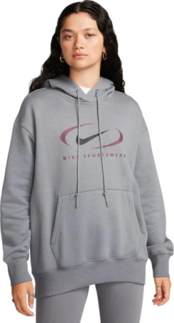 Худі жіноче Nike NS FLC OS PO HD SWSH сіре FN7698-084