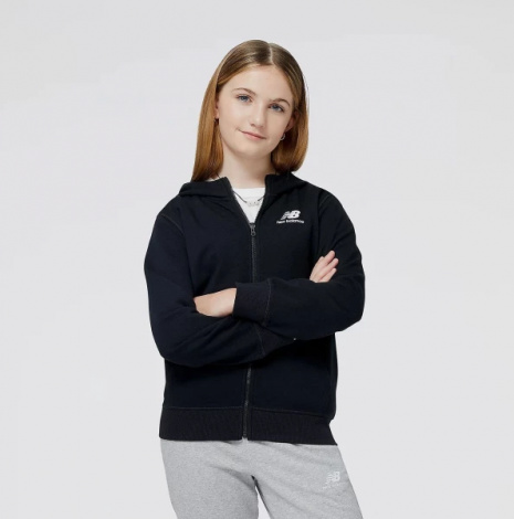 Толстовка підліткова New Balance ESSENTIALS STACKED LOGO чорна YJ31536BK