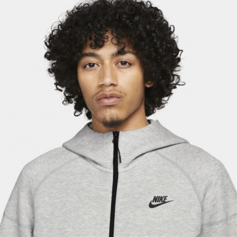 Толстовка Nike M NK TCH FLC FZ WR HOODIE сіра FB7921-063
