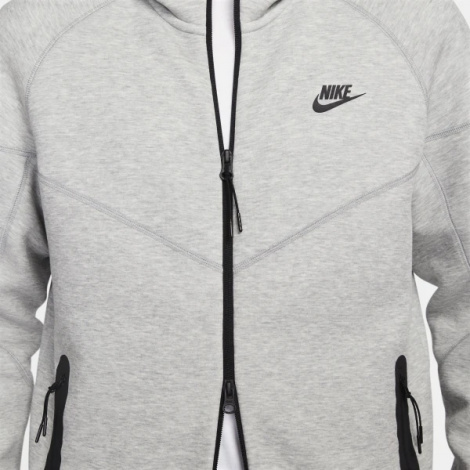 Толстовка Nike M NK TCH FLC FZ WR HOODIE сіра FB7921-063