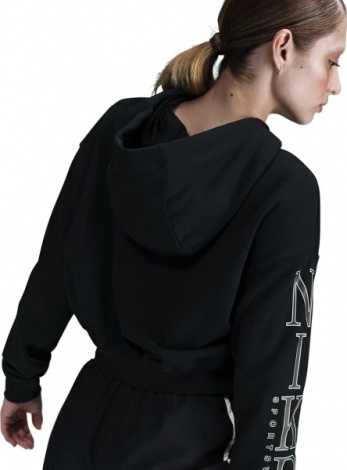Худі жіноче Nike SPORTSWEAR CLUB FLEECE OVERSIZED SHORT HOODIE чорне HJ0925-010