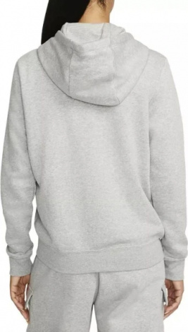 Толстовка жіноча Nike CLUB FLC FZ HOODIE STD сіра DQ5471-063