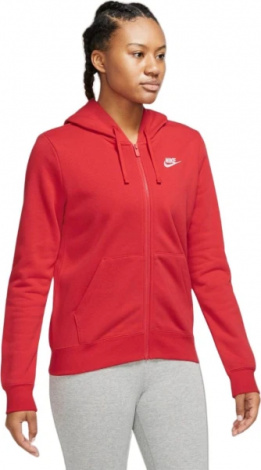 Толстовка жіноча Nike CLUB HOODIE STD червона DQ5471-657