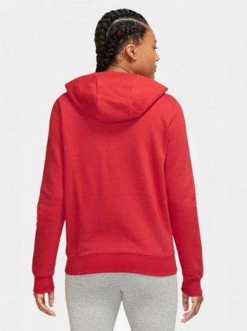 Толстовка жіноча Nike CLUB HOODIE STD червона DQ5471-657