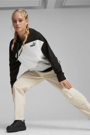 Худі жіноче Puma POWER HOODIE TR чорно-біло-сіре 67789301