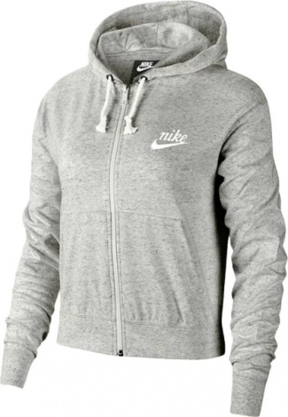Толстовка жіноча Nike W NSW GYM VNTG HOODIE FZ сіра CJ1694-063