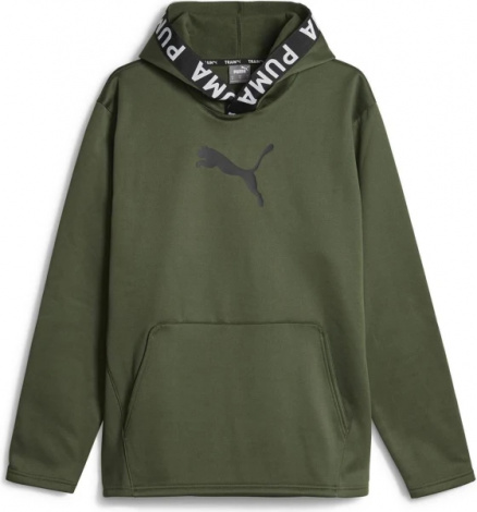 Толстовка Puma TRAIN PWR FLEECE HOODIE зелена 52089333