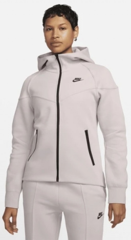 Толстовка жіноча Nike W TCH FLC WR FZ HDY світло-фіолетова FB8338-019