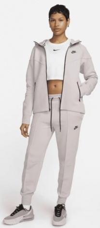 Толстовка жіноча Nike W TCH FLC WR FZ HDY світло-фіолетова FB8338-019
