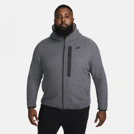 Толстовка Nike M TCH FLC FZ WINTER HD сіра DQ4801-010