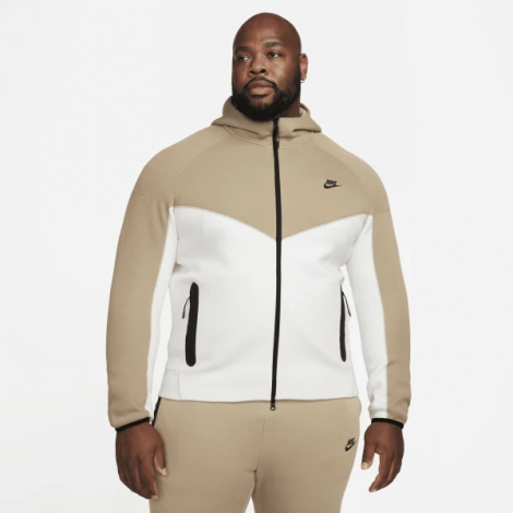 Толстовка Nike M NK TCH FLC FZ WR HOODIE біло-бежева FB7921-121