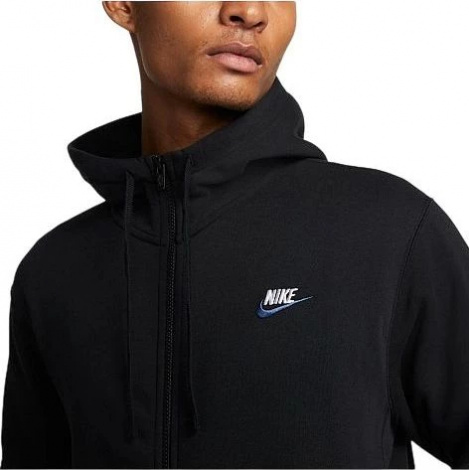 Толстовка Nike M NSW CLUB DT HOODIE FZ BB чорна DQ8384-010