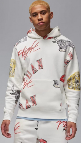 Худі Nike JORDAN BROOKLYN FLEECE PULLOVER HOODIE біле FN4545-133