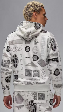 Худі Nike JORDAN ESSENTIALS PRINTED FLEECE біле HM7254-133