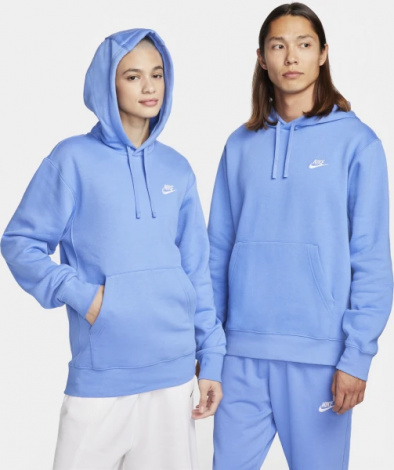 Толстовка Nike CLUB HOODIE PO BB блакитна BV2654-450