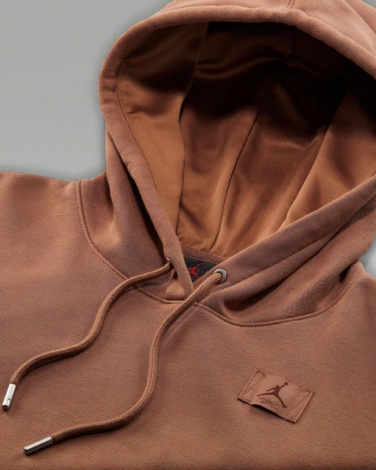 Худі жіноче Nike JORDAN FLIGHT FLEECE SATIN-LINED PULLOVER HOODIE коричневе FV7050-223