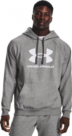 Худи Under Armour RIVAL FLEECE серое 1379758-025